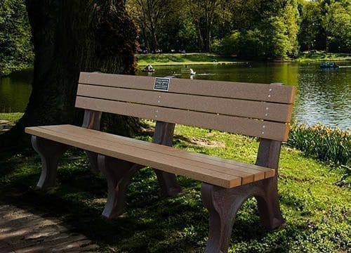 Deluxe 6ft Backed Bench Lake