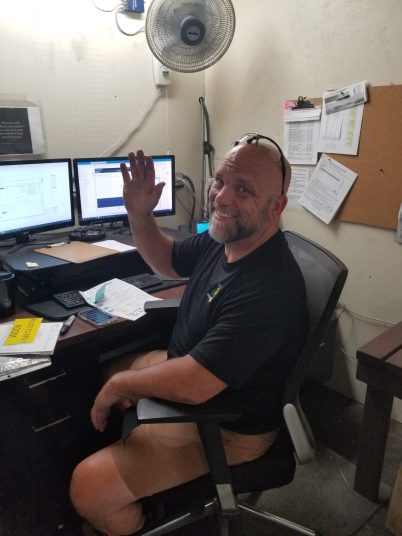 Abe supervises the fab department with a smile