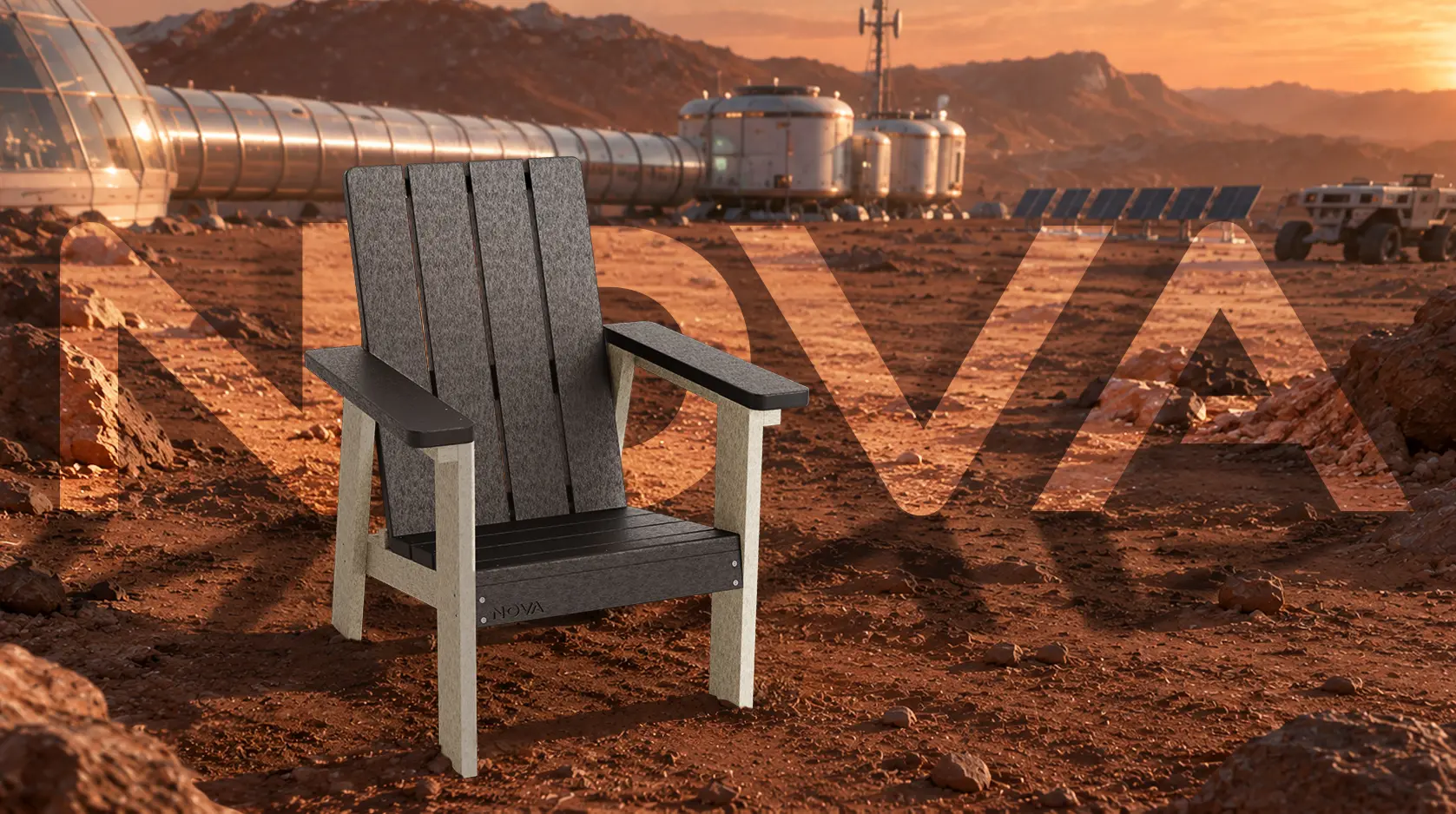 NOVA Adirondack sitting on Mars to show its truly out of this world.