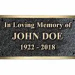 3" x 5" Bronze Cast Metal Plaque