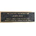 2.5" x 6" Bronze Cast Plaque
