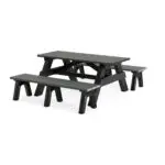 Deluxe 6ft Picnic Table with Bench Seats