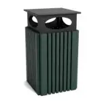 Tall 40 Gallon Trash Receptacle w/Rain Cap