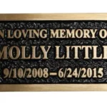 4" x 8" Bronze Cast Metal Plaque