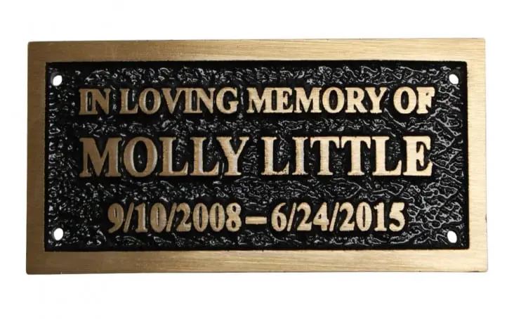 Bronze-Cast-Metal.webp 4" x 8" Bronze Cast Metal Plaque - Image 1