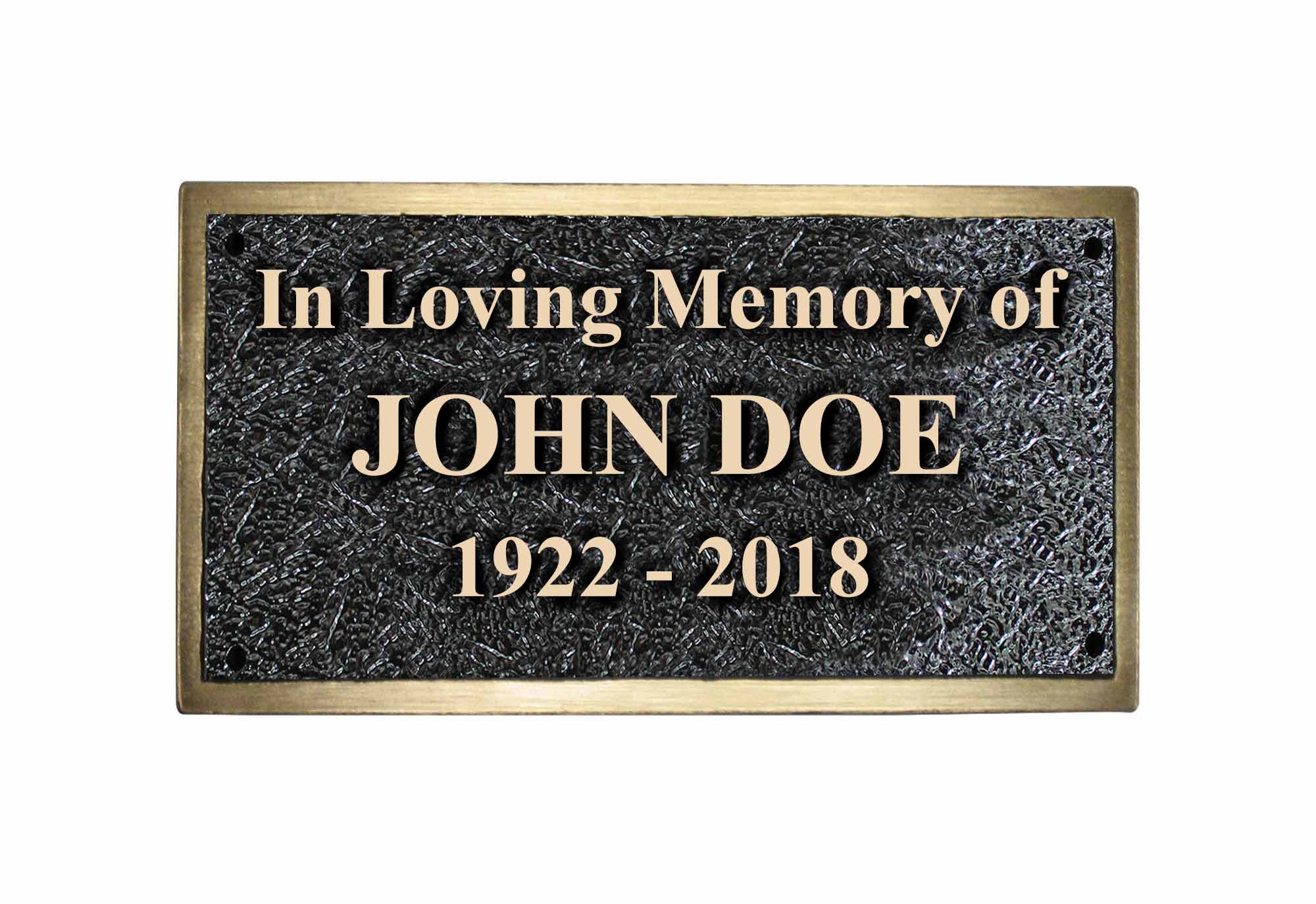 Bronze-Plaque-4-x-8-Generic-Example-WEB.jpg 4" x 6" Custom Bronze Plaque - Image 1